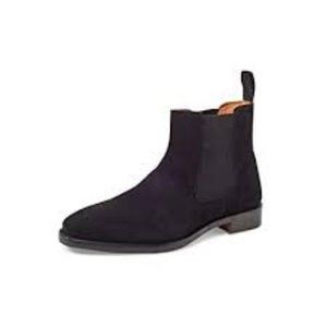 CARLOS BY CARLOS SANTANA CALAVERA CHELSEA BOOT BLACK CALFSKIN SUEDE LEATHER 13
